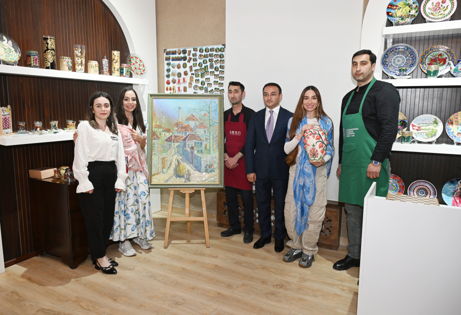 Leyla Aliyeva and Arzu Aliyeva visit “ABAD” Ceramics and Applied Arts Center in Sheki