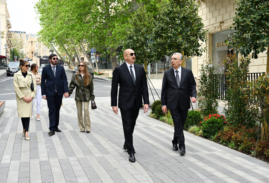 President Ilham Aliyev attended inauguration of Islam Safarli Street following reconstruction VIDEO