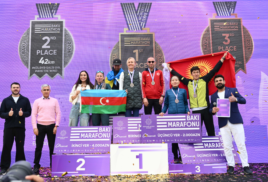 Heydər Əliyev Fondunun təşəbbüsü ilə keçirilən “Bakı Marafonu 2026”da mükafatlandırma mərasimi olub