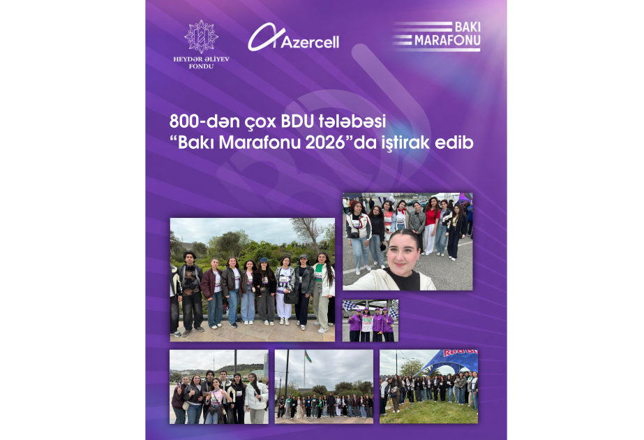 Более 800 студентов БГУ приняли участие в «Бакинском марафоне 2026»