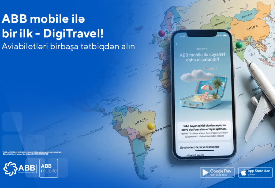 ®  Впервые в стране – теперь авиабилеты можно приобрести через DigiTravel в ABB mobile