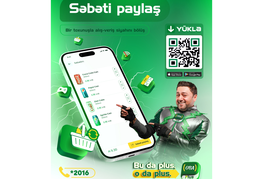 ® Bu il fəaliyyətinin 10 illiyini qeyd edən “OBA” marketlər şəbəkəsi OBAPlus mobil tətbiqini yenilədi