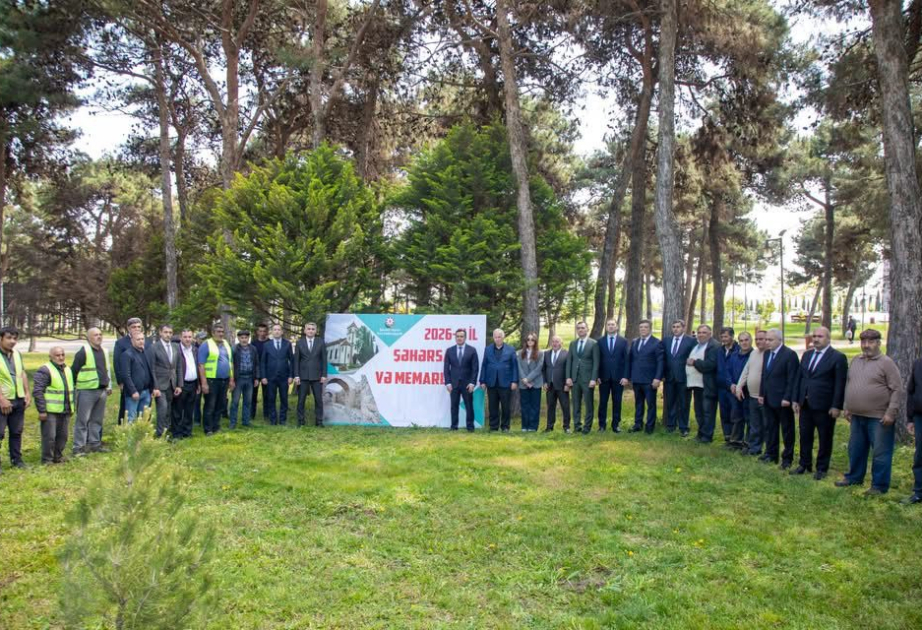 Şəmkirdə yeni yaşıllıqlar salınıb