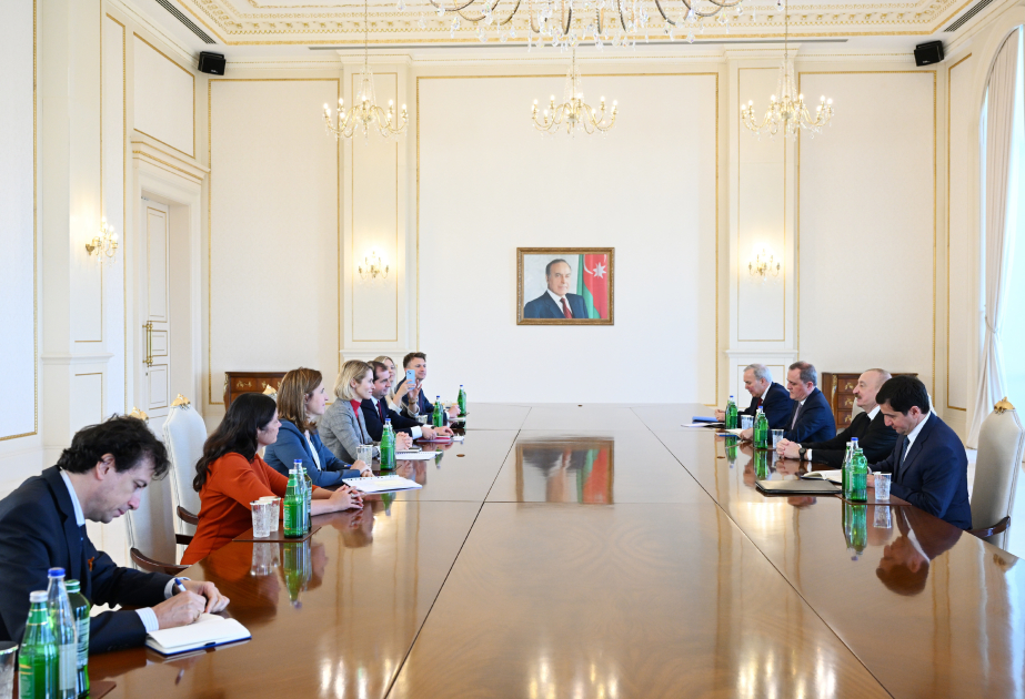 Президент Ильхам Алиев принял делегацию во главе с верховным представителем Европейского Союза ВИДЕО