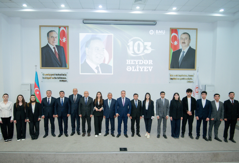 BMU-da Ulu Öndər Heydər Əliyevin 103-cü ildönümü qeyd edilib