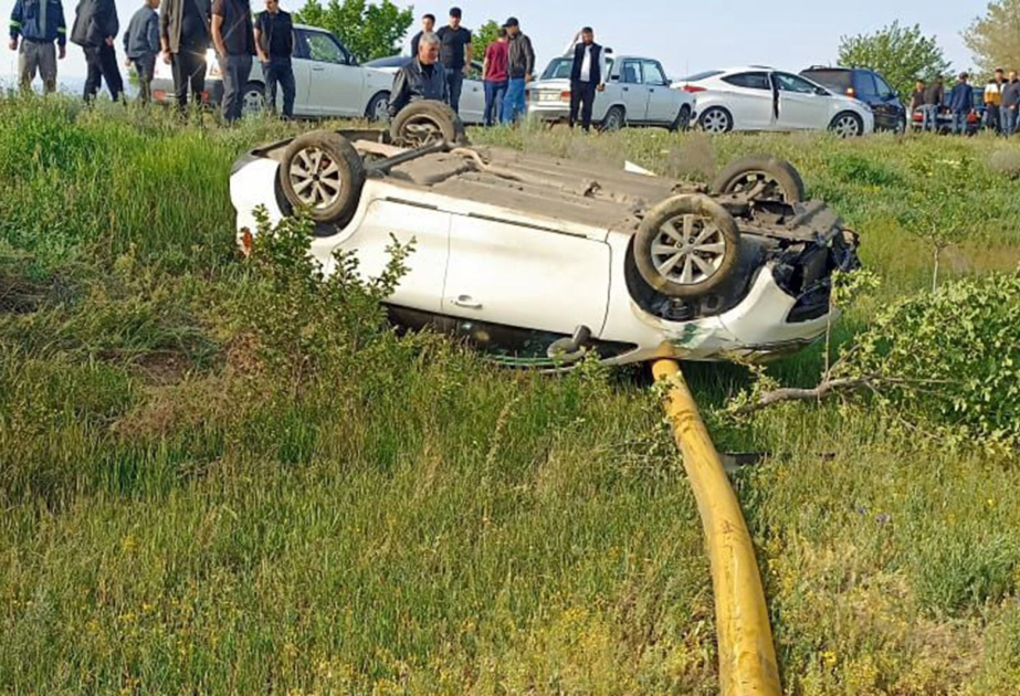 Babək rayonunun Sirab kəndində minik avtomobili qaz xəttini sıradan çıxarıb