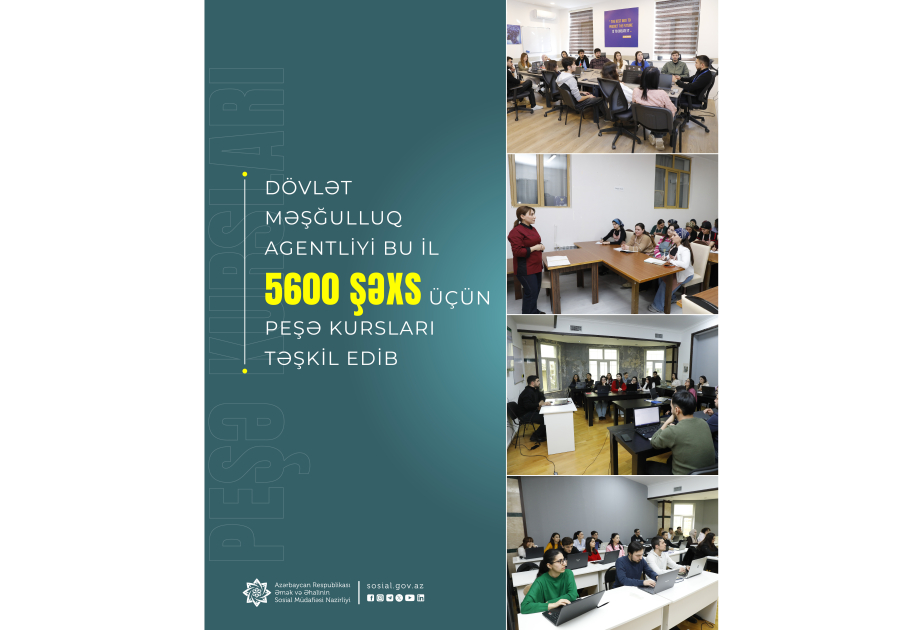 Bu il 5600 nəfər üçün peşə kursları təşkil edilib
