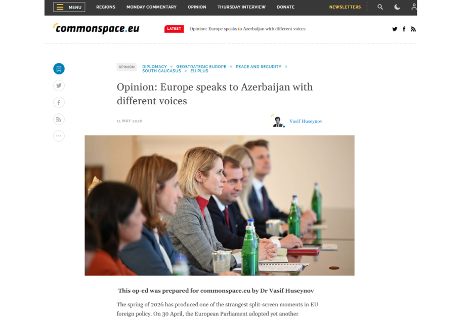 Se publica un análisis sobre dos enfoques distintos hacia Azerbaiyán en Europa