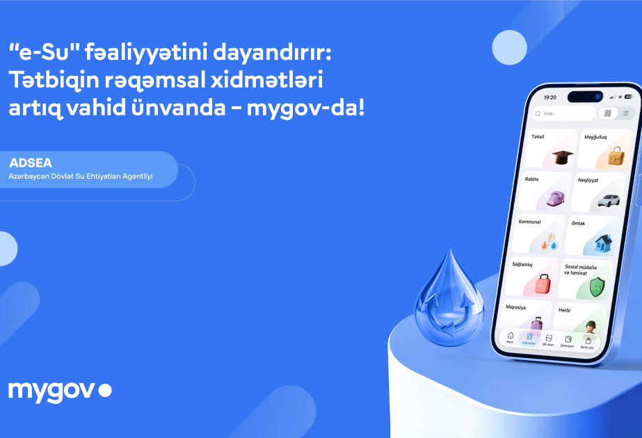 Azərbaycan Dövlət Su Ehtiyatları Agentliyinin rəqəmsal xidmətləri “mygov” platformasına inteqrasiya edilir