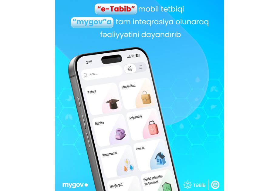 Мобильное приложение e-Tabib полностью интегрировано в mygov и прекратило работу