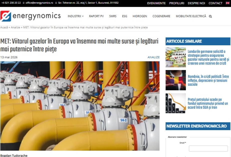 MET: The future of gas in Europe will mean more sources and stronger market connections