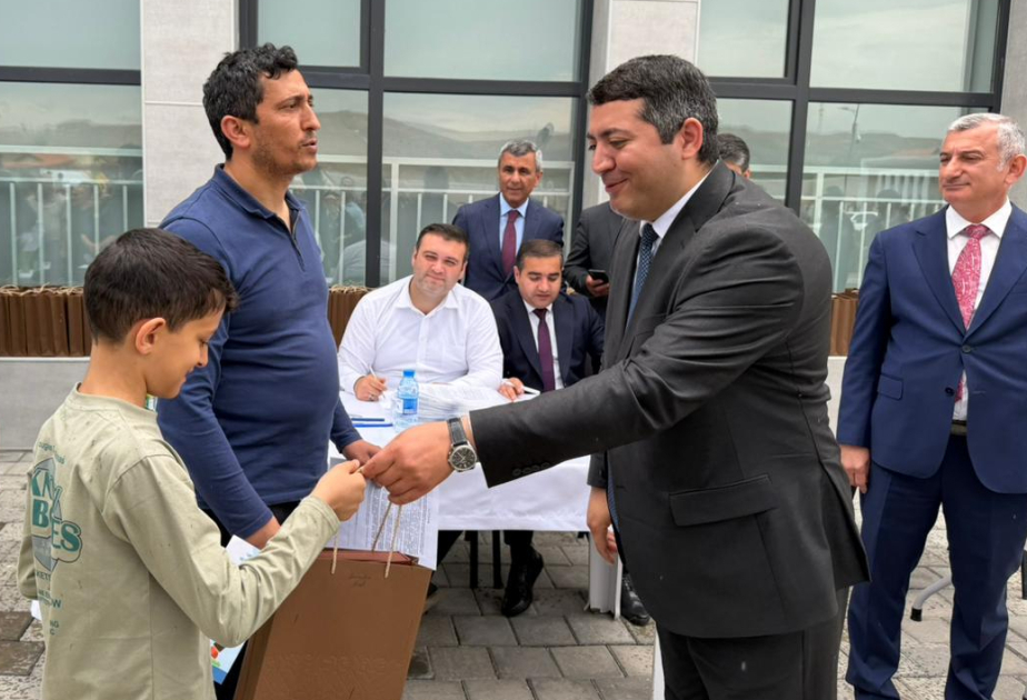 107 more families relocated to Shukurbeyli village receive house keys