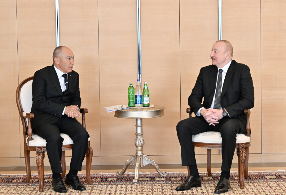 Prezident İlham Əliyev Türkmənistanın Arkadağ şəhərinin Tikinti üzrə Dövlət Komitəsinin sədrini qəbul edib  YENİLƏNƏCƏK