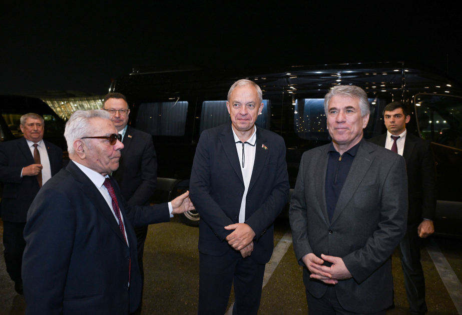 Belarusian Assembly Chairman Igor Sergeyenko arrives in Azerbaijan