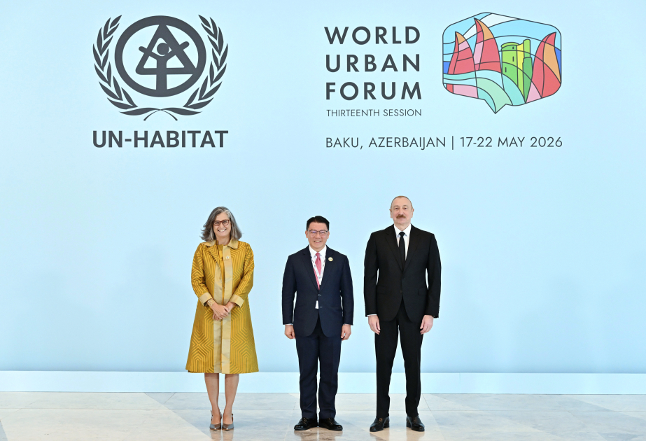 Cérémonie d’ouverture de la 13ᵉ session du Forum urbain mondial à Bakou  Le président Ilham Aliyev prononce un discours à la cérémonie