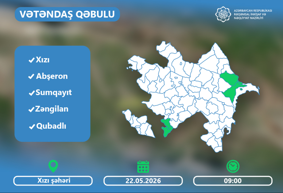 Nazir Rəşad Nəbiyevin Xızıda nəzərdə tutulan vətəndaşlarla görüşünün vaxtı dəyişib