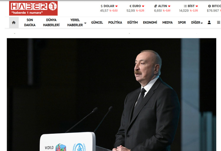 Global media widely covers President Ilham Aliyev’s address at WUF13 opening ceremony