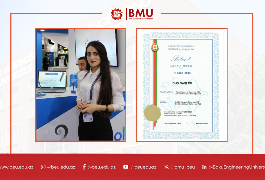 Baku Engineering University graduate's "VooShii" startup project receive official patent