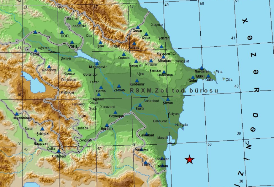 Xəzər dənizində zəlzələ olub