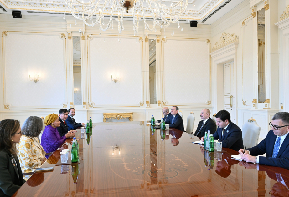 El Presidente Ilham Aliyev recibe a la Vicesecretaria General de la ONU