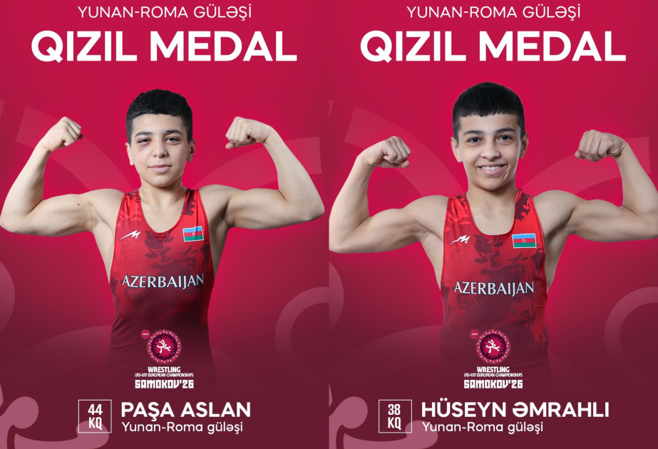 Azərbaycanın iki yunan-Roma güləşçisi Avropa çempionu olub