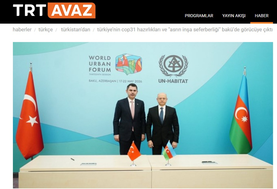 Internationale Medien berichten ausführlich über WUF13 in Baku