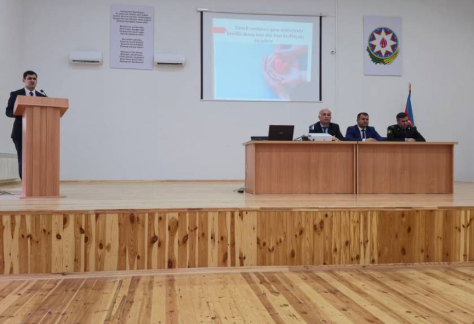 Mingəçevirdə valideynlər üçün narkomaniya ilə bağlı maarifləndirici tədbir təşkil olunub