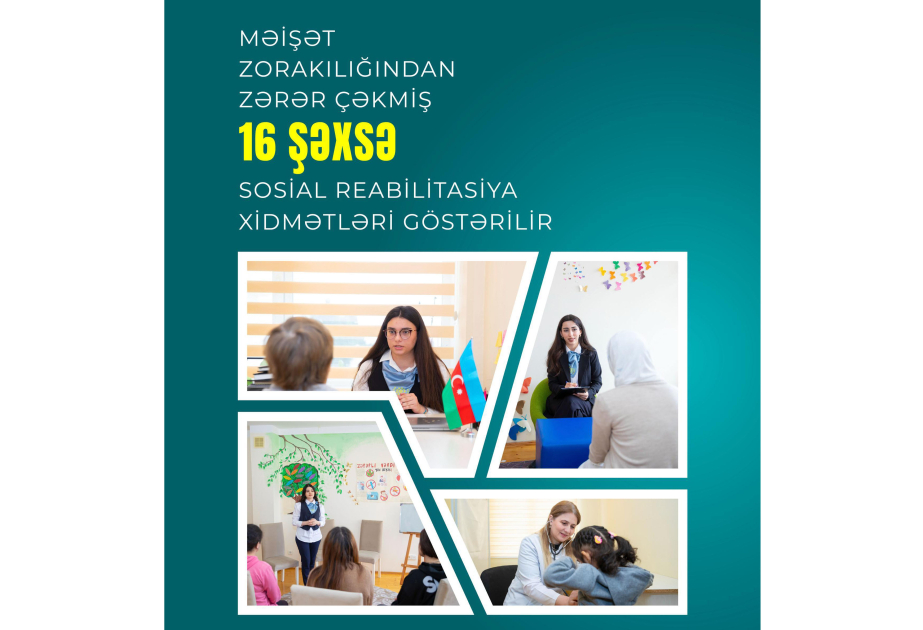 Məişət zorakılığından zərər çəkmiş 16 nəfərə sosial reabilitasiya xidmətləri göstərilir