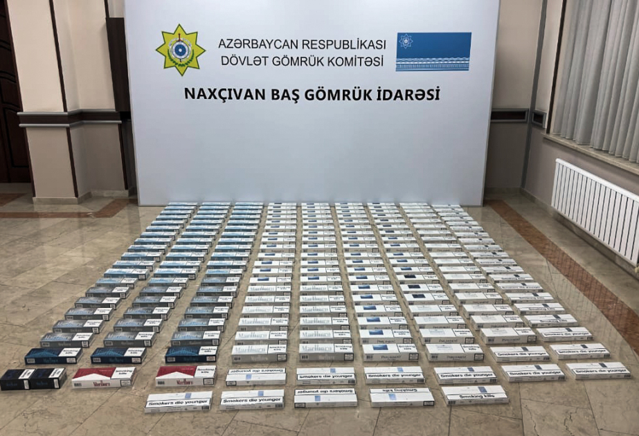 Naxçıvan gömrükçüləri külli miqdarda tütün məmulatları aşkarlayıb