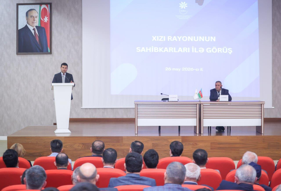Xızı rayonunda sahibkarlarla görüş olub