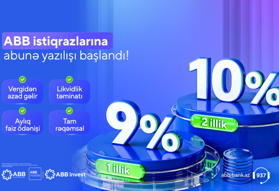 ®  ABB 3-cü dəfə istiqraz emissiyasına başladı!