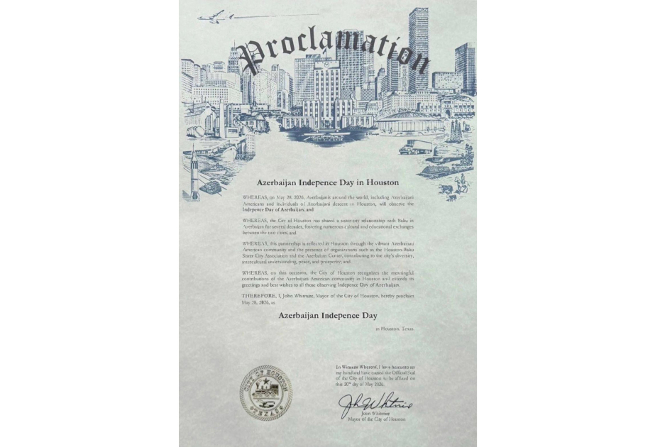 US states and cities sign proclamations on the occasion of Azerbaijan’s Independence Day