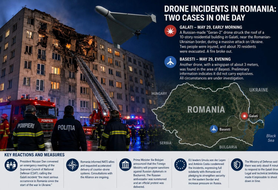 Rumıniyada dron insidenti Avropanın təhlükəsizlik sistemində yeni çağırışları üzə çıxarıb