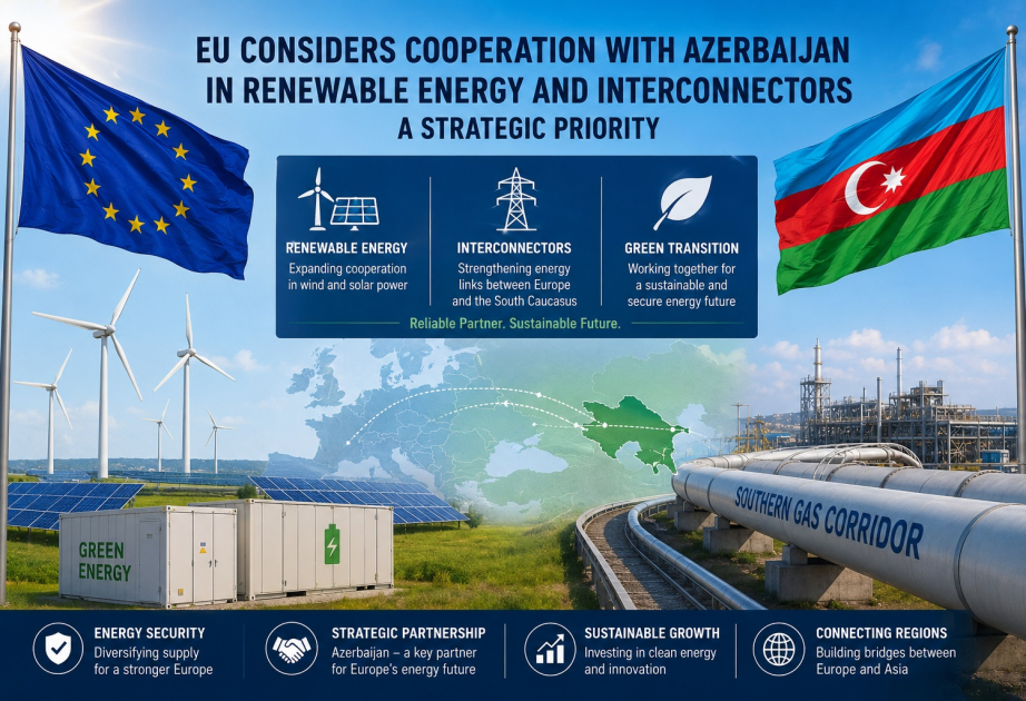 Aİ Azərbaycanla yaşıl enerji əməkdaşlığını strateji prioritet hesab edir