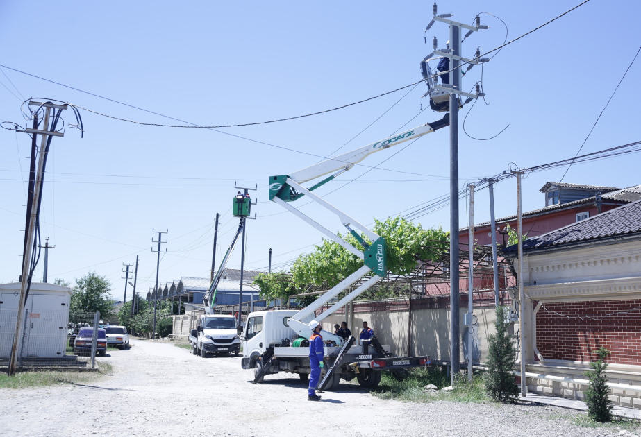 Xaçmazın bir sıra yaşayış məntəqələrində elektrik təsərrüfatı yenilənir