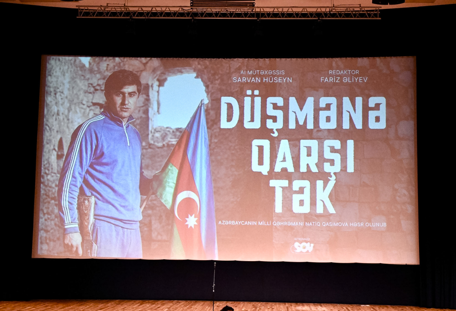 Azərbaycanın Milli Qəhrəmanı Natiq Qasımova həsr olunmuş "Düşmənə qarşı tək" qısametrajlı filminin təqdimatı olub