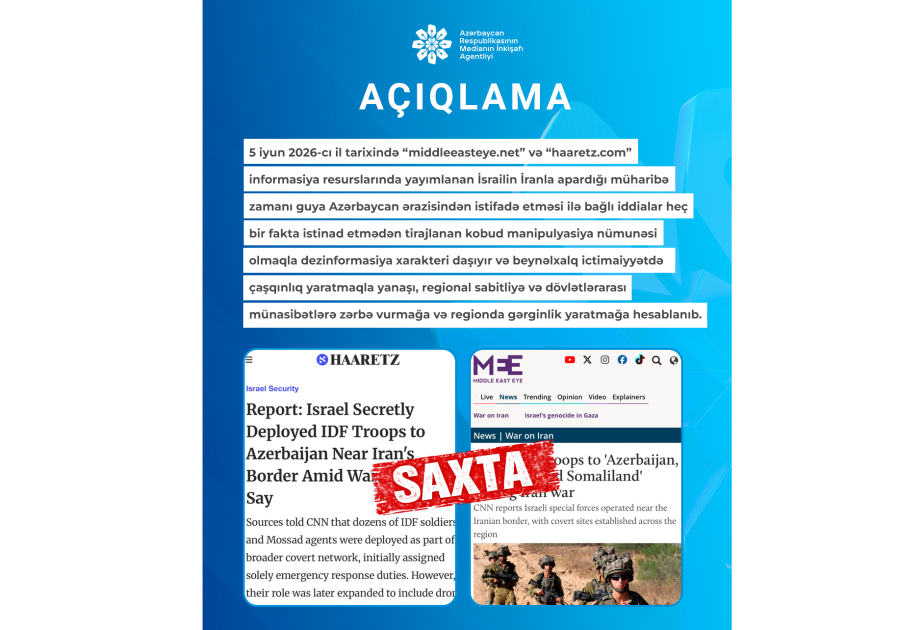 Azerbaijan’s Media Development Agency releases statement on disinformation allegations about Azerbaijan