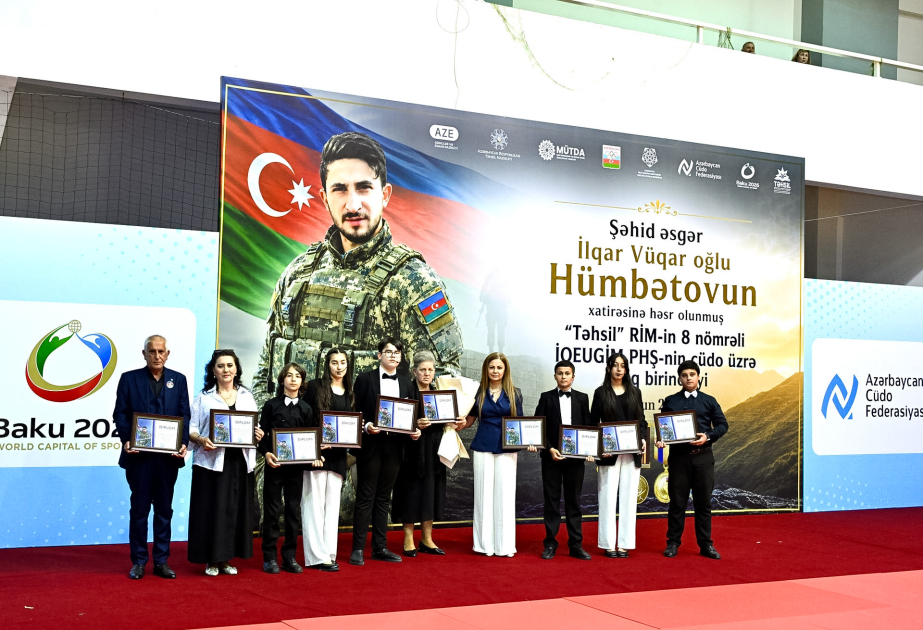 Şəhidin xatirəsinə həsr olunmuş cüdo turnirinin qalibləri mükafatlandırılıb