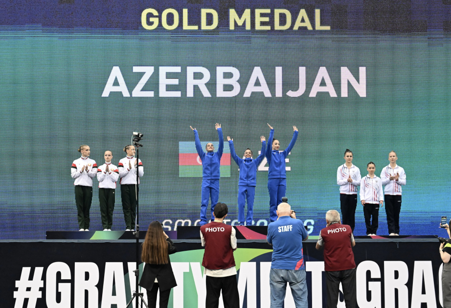 Azerbaijani women's group triumphs with gold at Baku Acrobatic Gymnastics World Cup