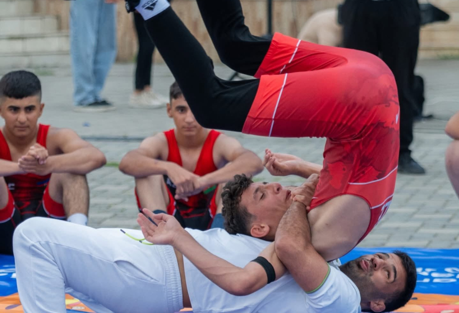 Lənkəranda güləş festivalı idmansevərləri bir araya gətirib