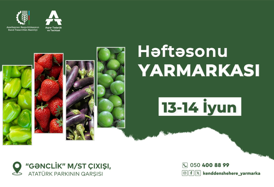 Bakıda növbəti “Kənddən Şəhərə” həftəsonu yarmarkası təşkil olunacaq
