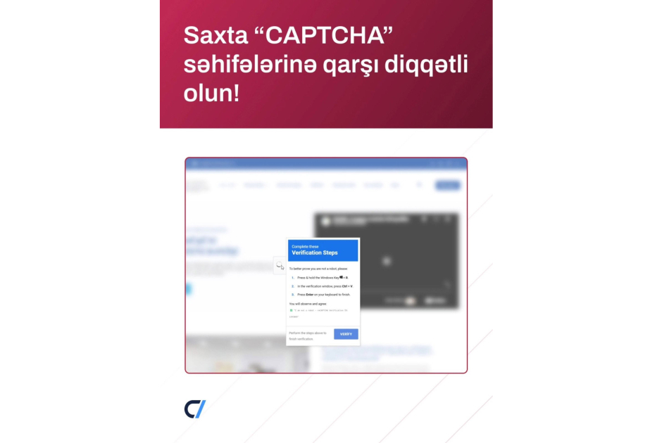 Vətəndaşlara saxta CAPTCHA səhifələri ilə bağlı xəbərdar edilir