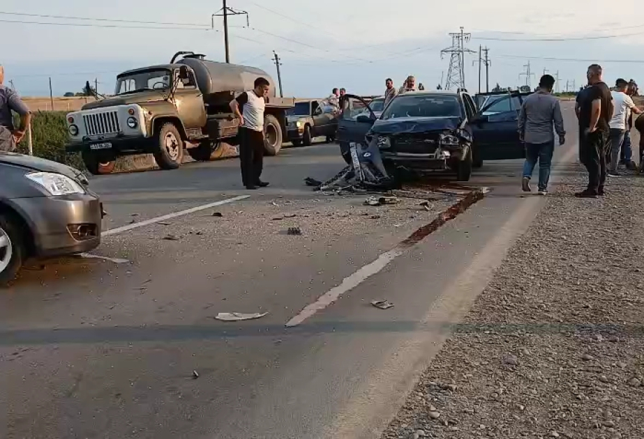 Beyləqanda yol qəzası olub, xəsarət alanlar var