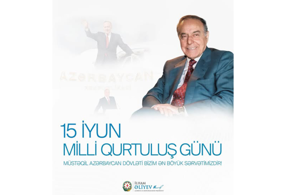 Prezident İlham Əliyevin sosial media hesablarında Milli Qurtuluş Günü münasibətilə paylaşım edilib