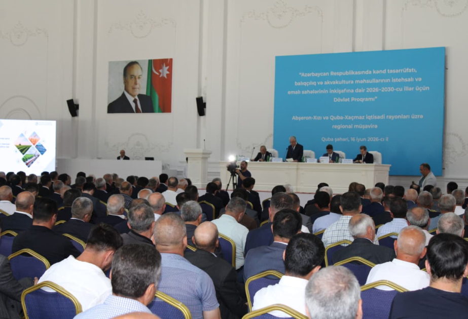 Qubada aqrar sahə ilə bağlı yeni Dövlət Proqramının müzakirəsinə həsr olunan regional müşavirə keçirilir
