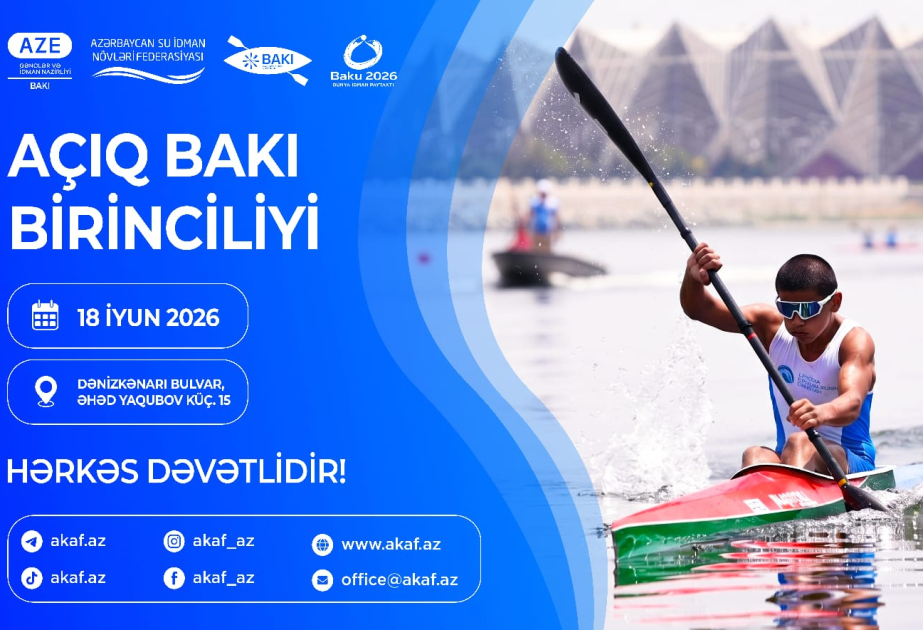 Avarçəkmə və kanoe üzrə açıq Bakı birinciliyi start görürəcək