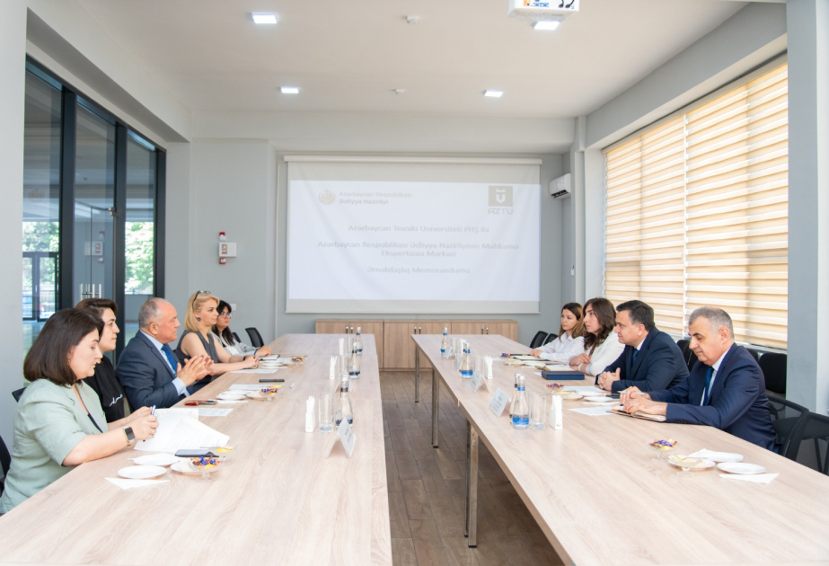 Məhkəmə Ekspertizası Mərkəzi ilə Azərbaycan Texniki Universiteti arasında əməkdaşlıq memorandumu imzalanıb