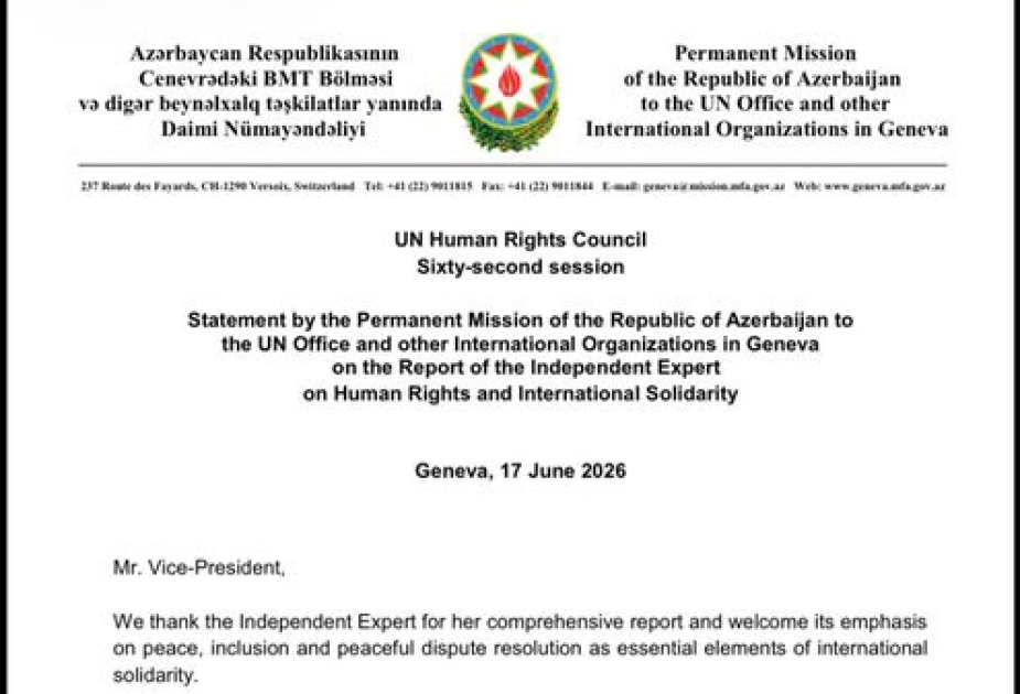 International community urged not to remain indifferent and act in solidarity with Azerbaijan`s landmine problem in Geneva