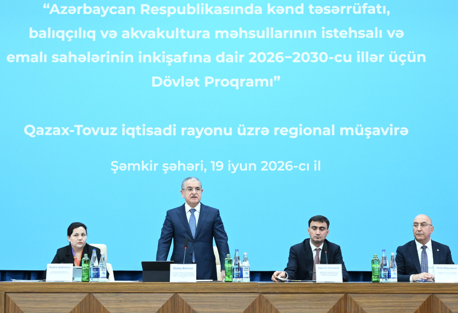 Şəmkirdə Qazax-Tovuz iqtisadi rayonu üzrə aqrar sahəyə dair regional müşavirə keçirilib - YENİLƏNİB VİDEO