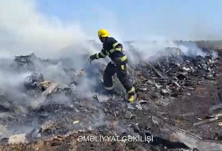 Xəzər rayonunda açıq ərazidə baş verən yanğın söndürülüb - YENİLƏNİB VİDEO